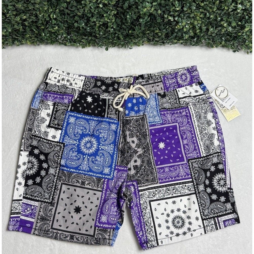 Mens XL- Drill Clothing Co. Stretch Fresh Prints of Bel-Air Graphic Shorts NWT